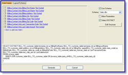 Query Analyzer Layout Schema